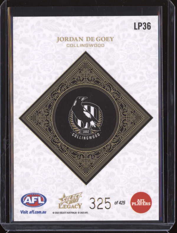 Jordan De Goey 2023 Select Legacy AFL LP36 Legacy Plus 325/425