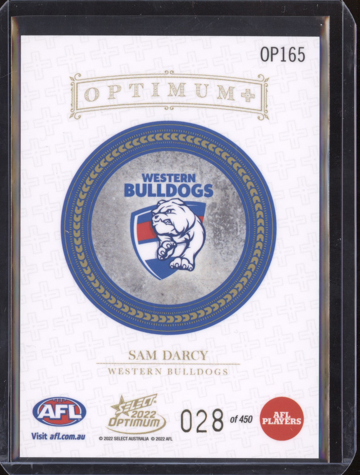 Sam Darcy 2022 Select Optimum OP165 Optimum Plus RC 28/450