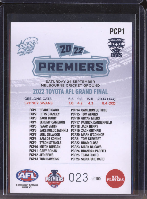 Checklist 2022 Select Premier Series PCP1 23/100