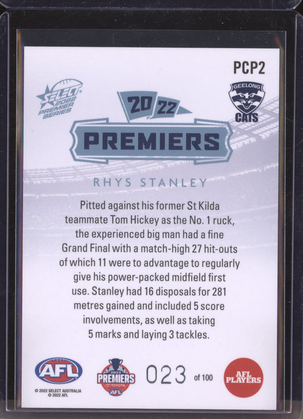 Rhys Stanley 2022 Select Premier Series PCP2 23/100