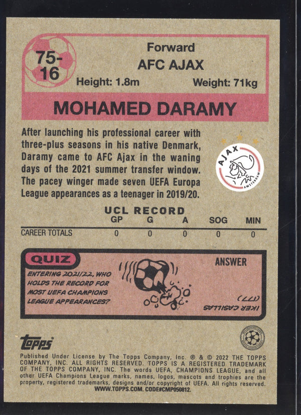 Mohamed Daramy 2021/22 Topps UEFA Champions League 1975/76 Topps Footballers RC