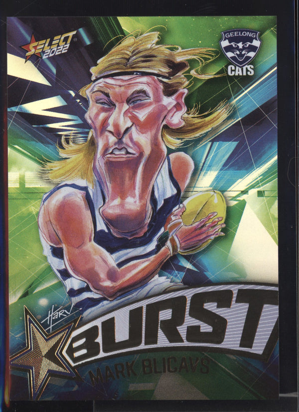 Mark Blicavs 2022 AFL- Select Footy Stars Starburst Paint