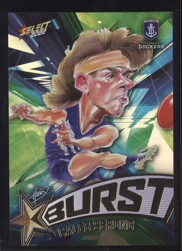 Caleb Serong 2022 AFL- Select Footy Stars Starburst Paint