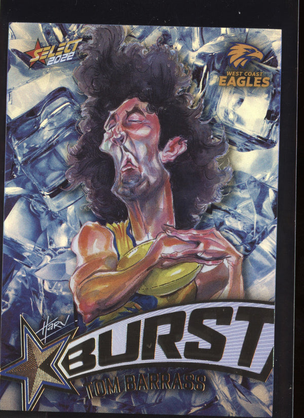 Tom Barrass 2022 AFL - Select Footy Stars Starburst Ice