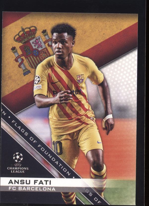 Ansu Fati 2021/22 Topps UEFA Champions League Flags of Foundation