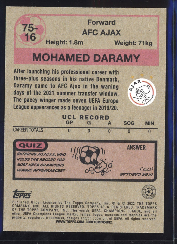 Mohamed Daramy 2021/22 Topps UEFA Champions League 1975/76 Topps Footballers RC