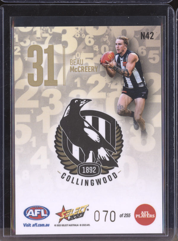 Beau McCreery 2023 Select Footy Stars N42 Numbers 70/255