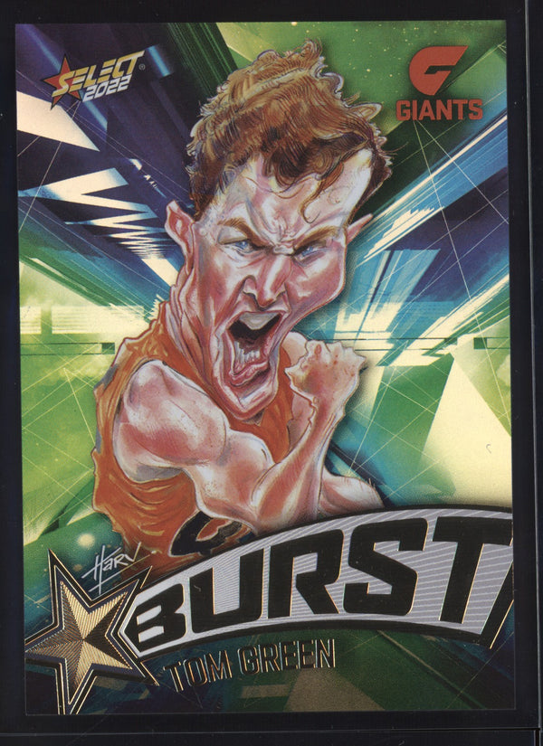 Tom Green 2022 AFL- Select Footy Stars Starburst Paint