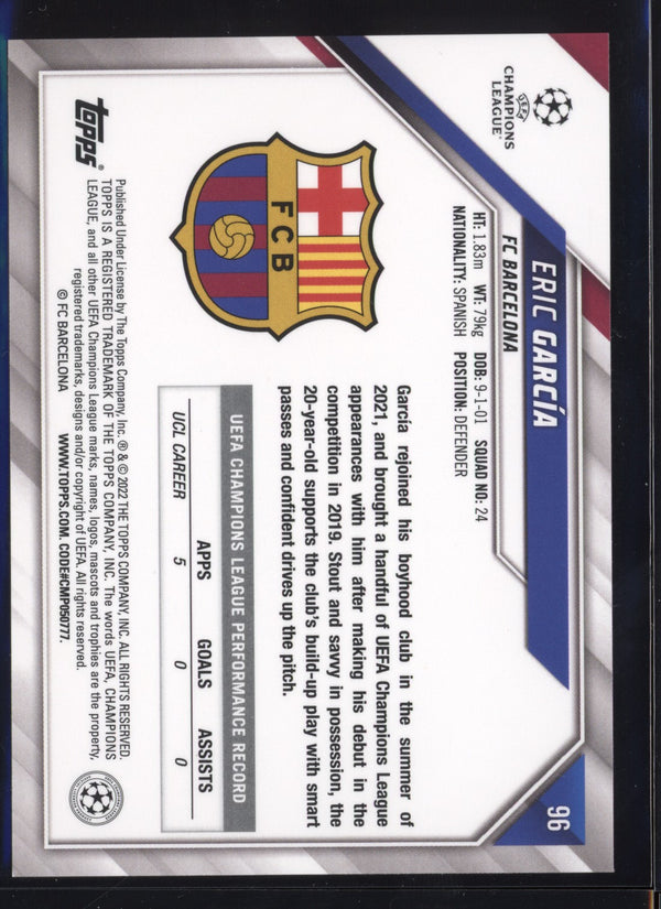 Eric Garcia 2021/22 Topps UEFA Champions League Starball