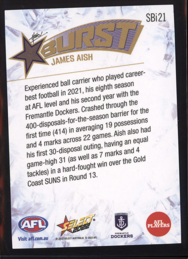 James Aish 2022 AFL - Select Footy Stars Starburst Ice