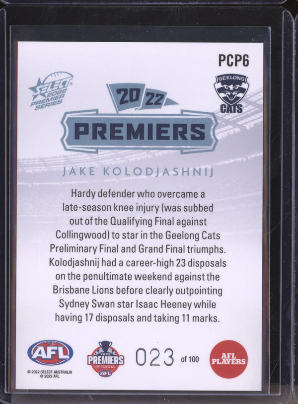 Jake Kolodjashnij 2022 Select Premier Series PCP6 23/100