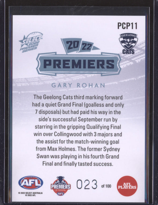 Gary Rohan 2022 Select Premier Series PCP11 Jersey Number 23/100