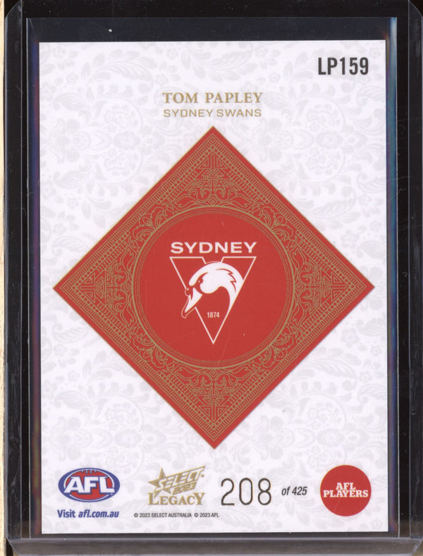 Tom Papley 2023 Select Legacy AFL LP159 Legacy Plus 208/425