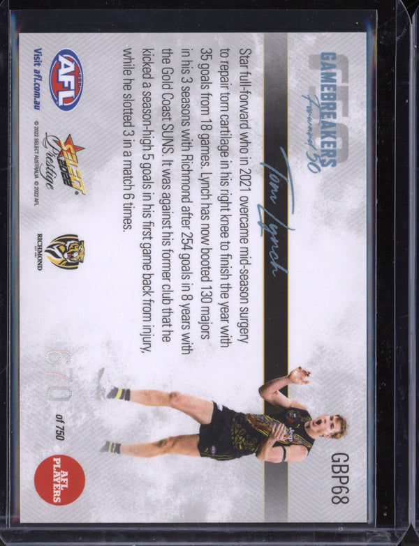 Tom Lynch 2022 Select Prestige  Gamebreakers 670/750