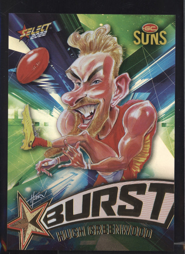 Hugh Greenwood 2022 AFL- Select Footy Stars Starburst Paint