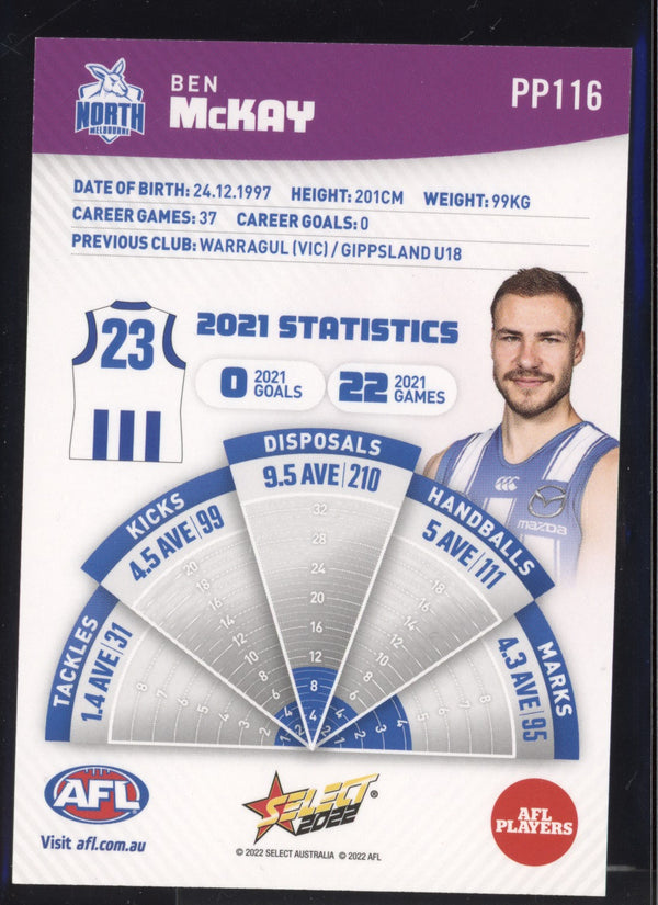 Ben McKay 2022 Select Footy Stars Common Card - Purple