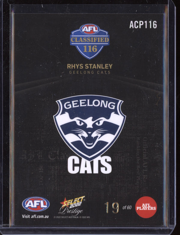 Rhys Stanley 2022 Select Footy Stars Prestige AFL Classified 19/60