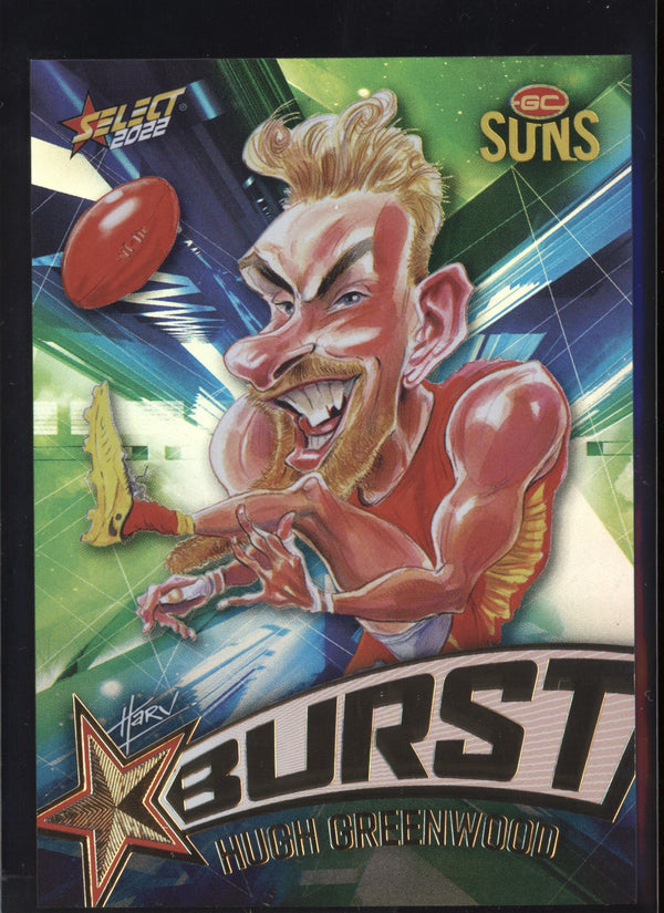 Hugh Greenwood 2022 AFL- Select Footy Stars Starburst Paint