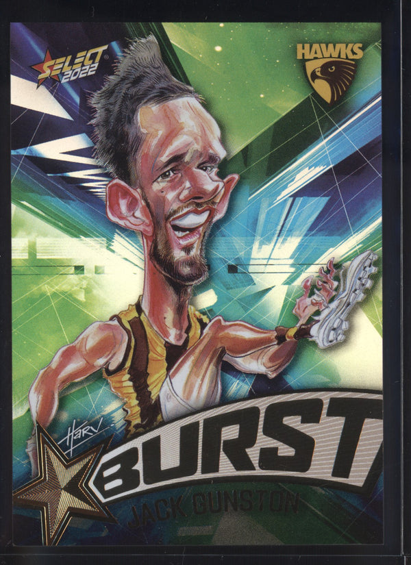 Jack Gunston 2022 AFL- Select Footy Stars Starburst Paint