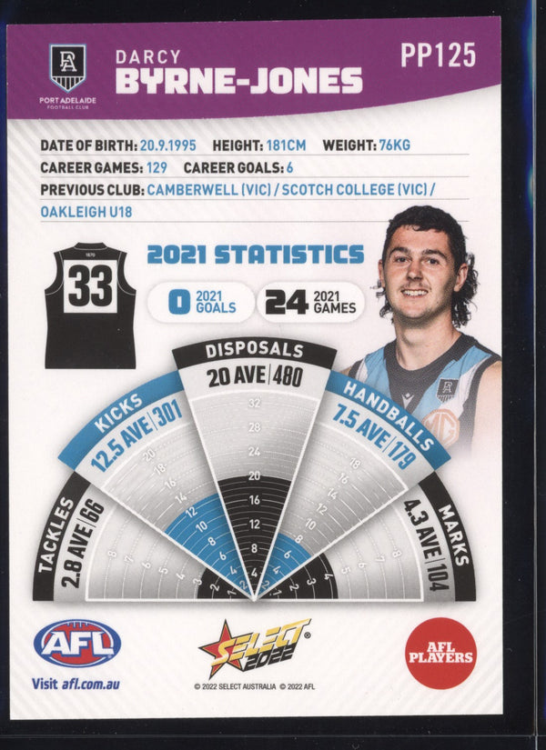 Darcy Byrne-Jones 2022 Select Footy Stars Common Card - Purple