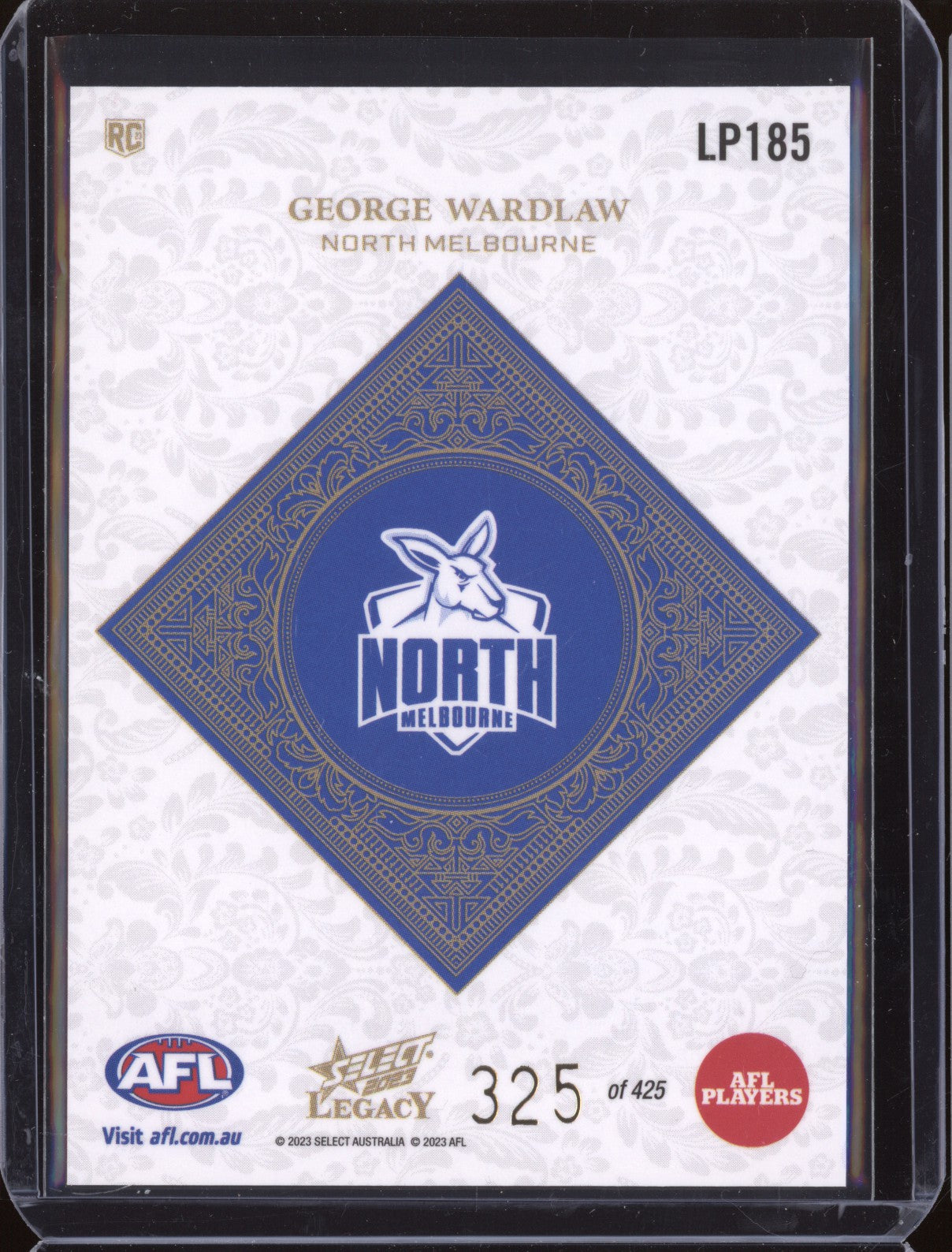 George Wardlaw 2023 Select Legacy AFL LP185 Legacy Plus RC 325/425