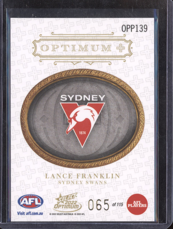 Lance Franklin 2022 Select Optimum OPP139 Optimum Plus Parallel 65/115