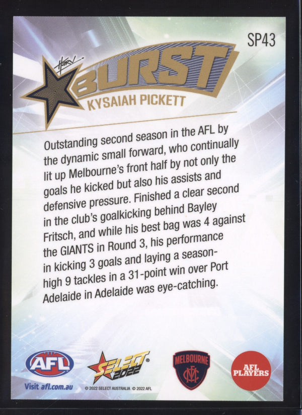 Kysaiah Pickett 2022 AFL- Select Footy Stars Starburst Paint