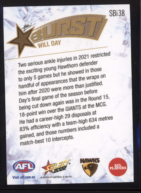 Will Day 2022 AFL - Select Footy Stars Starburst Ice