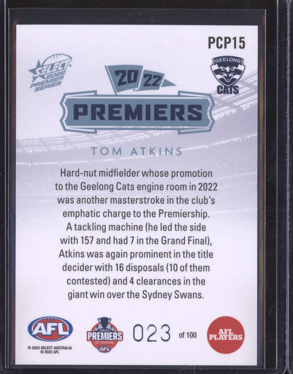 Tom Atkins 2022 Select Premier Series PCP15 23/100