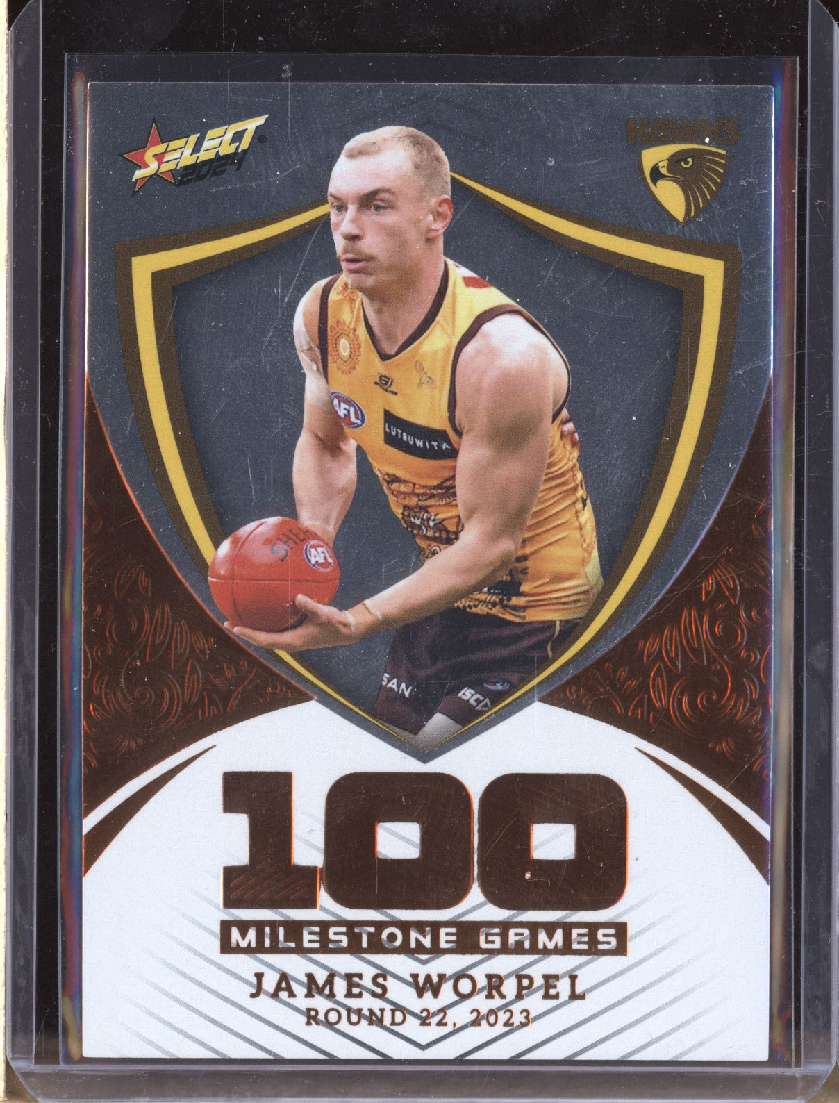 James Worpel 2024 Select Footy Stars MGH60 Milestone Games Hobby 18/240