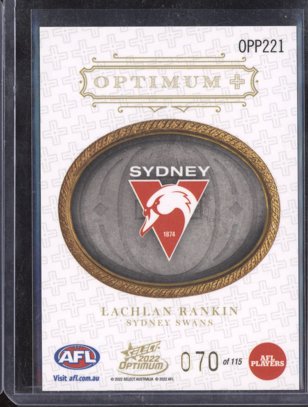 Lachlan Rankin 2022 Select Optimum OPP221 Optimum Plus Parallel RC 70/115