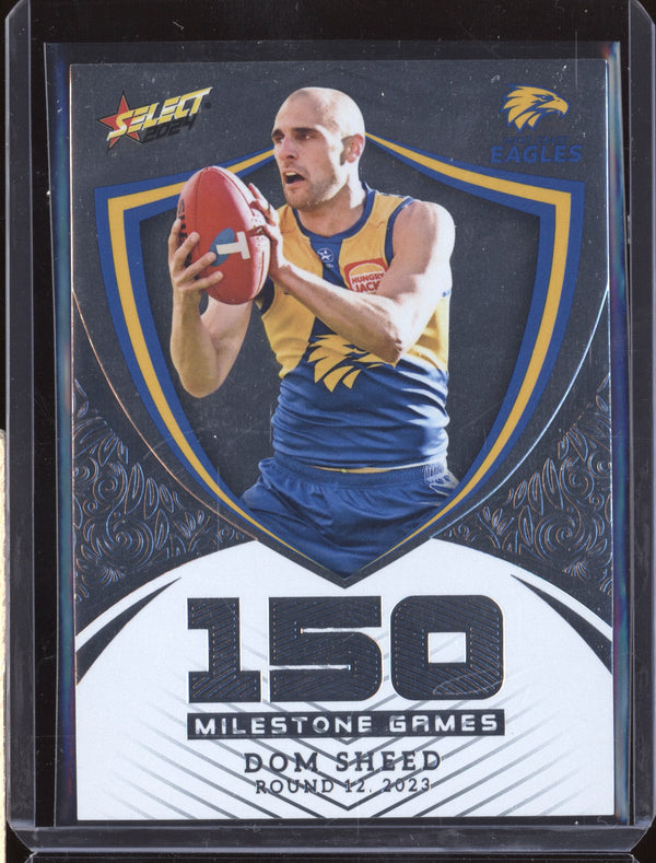 Dom Sheed 2024 Select Footy Stars MGH98 Milestone Games Hobby 69/240