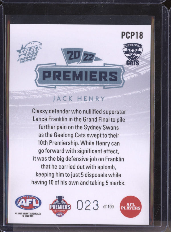 Jack Henry 2022 Select Premier Series PCP18 23/100