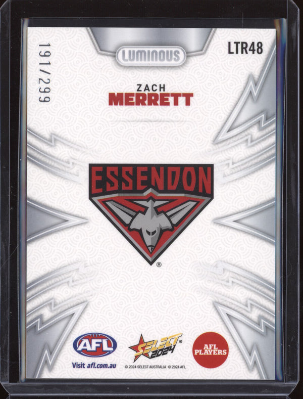 Zach Merrett 2024 Select Footy Stars LTR48 Luminous Thunderbolt 191/299