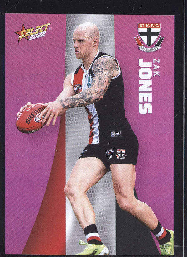 Zak Jones 2022 Select Footy Stars Common Card - Purple