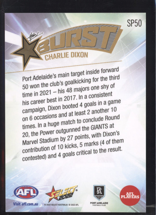 Charlie Dixon 2022 AFL- Select Footy Stars Starburst Paint