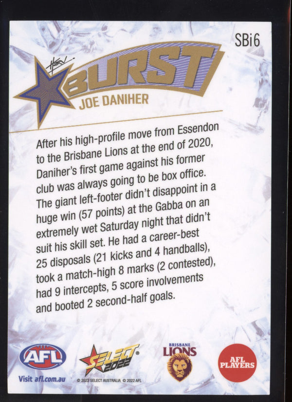 Joe Daniher 2022 AFL - Select Footy Stars Starburst Ice