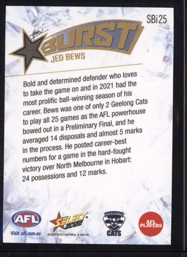 Jed Bews 2022 AFL - Select Footy Stars Starburst Ice