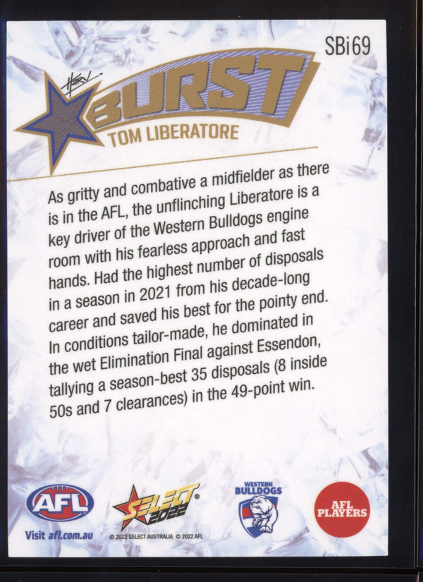 Tom Liberatore 2022 AFL - Select Footy Stars Starburst Ice