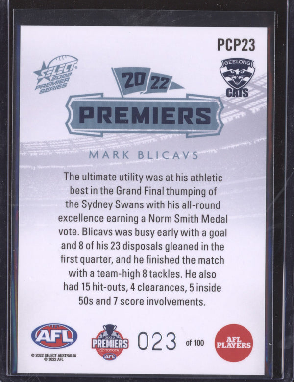 Mark Blicavs 2022 Select Premier Series PCP23 23/100