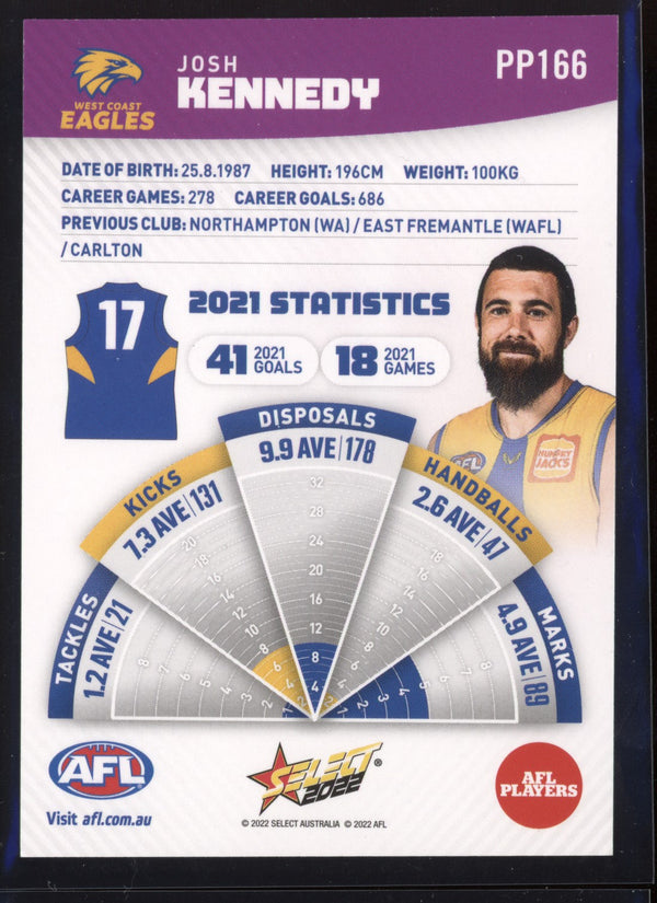 Josh Kennedy 2022 Select Footy Stars Common Card - Purple