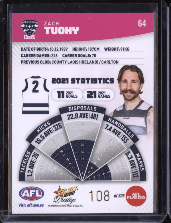 Zach Tuohy 2022 Select Prestige  Pink Parallel 108/325