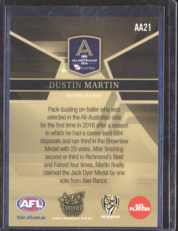 Dustin Martin 2017 Select Certified AA21 All Australian 2016