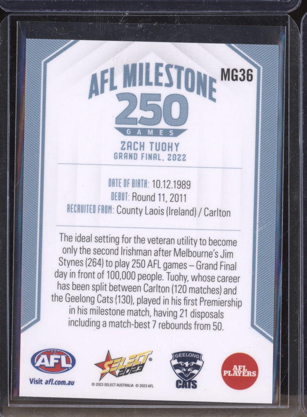 Zach Tuohy 2023 Select Footy Stars MG36 250 Game AFL Milestone