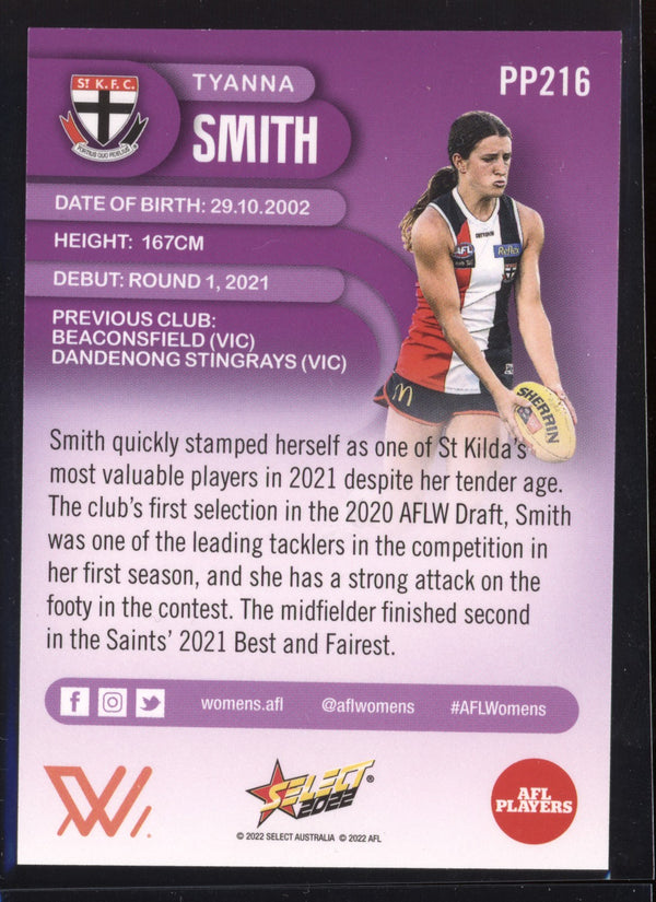 Tyanna Smith 2022 Select Footy Stars Common Card - Purple