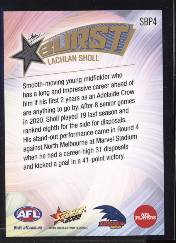 Lachlan Sholl 2022 Select Footy Stars Starburst Paint