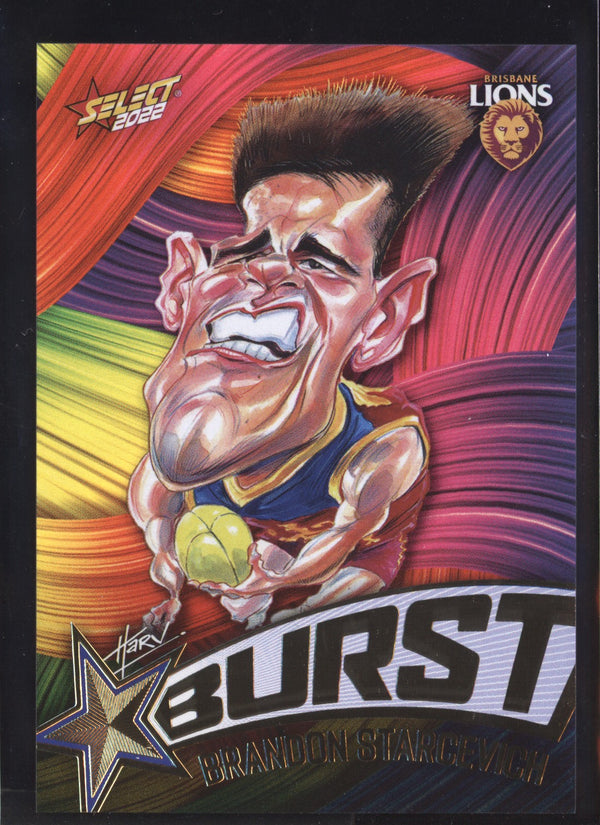 Brandon Starcevich 2022 AFL- Select Footy Stars Starburst Paint