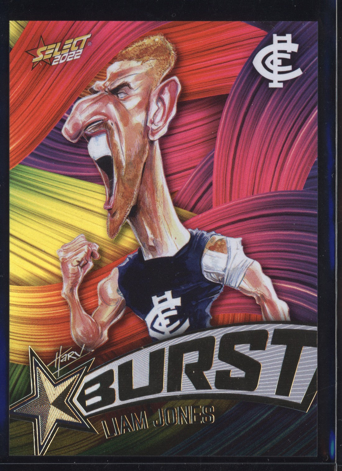 Liam Jones 2022 Select Footy Stars Starburst Paint