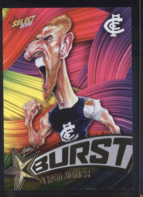 Liam Jones 2022 AFL- Select Footy Stars Starburst Paint