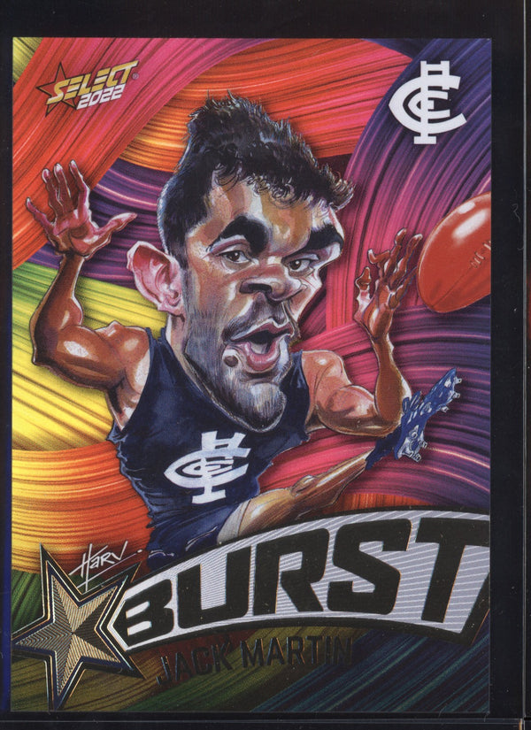 Jack Martin 2022 Select Footy Stars Starburst Paint